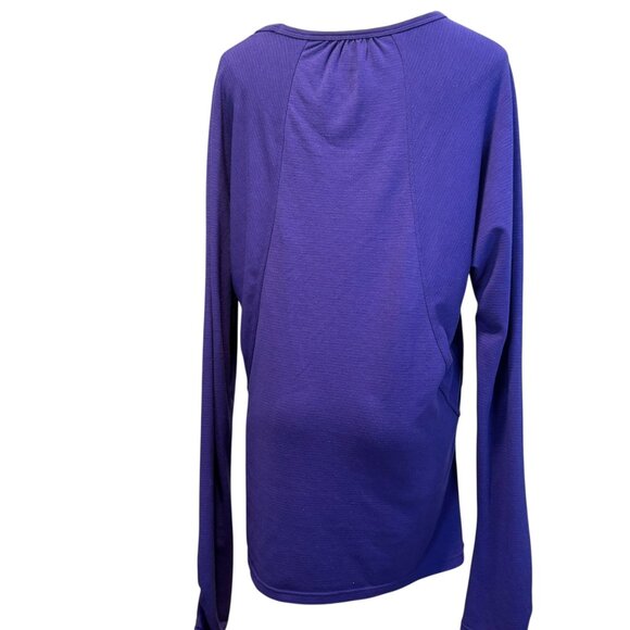 Athleta Purple Long Sleeve Scoop Neck Tee Size M - Picture 2 of 8